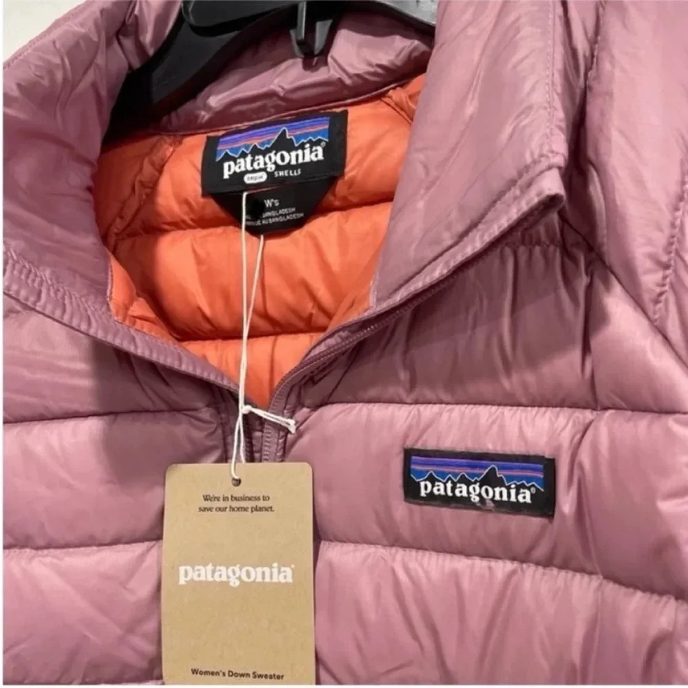 Patagonia Women’s XL Down Sweater Puffer Jacket NWT Evening Mauve Dark Pink